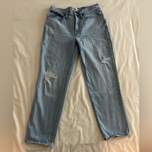 Madewell light wash relaxed fit jeans